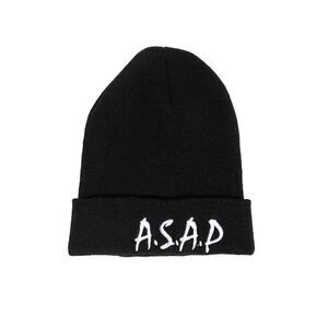 RARE A$AP ROCKY Black Winter Beanie Hat